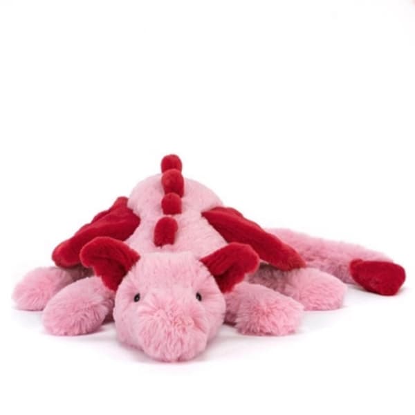 Jellycat Stor Rosa Drage Kosedyr 66cm - Kosedyrgave til Barn