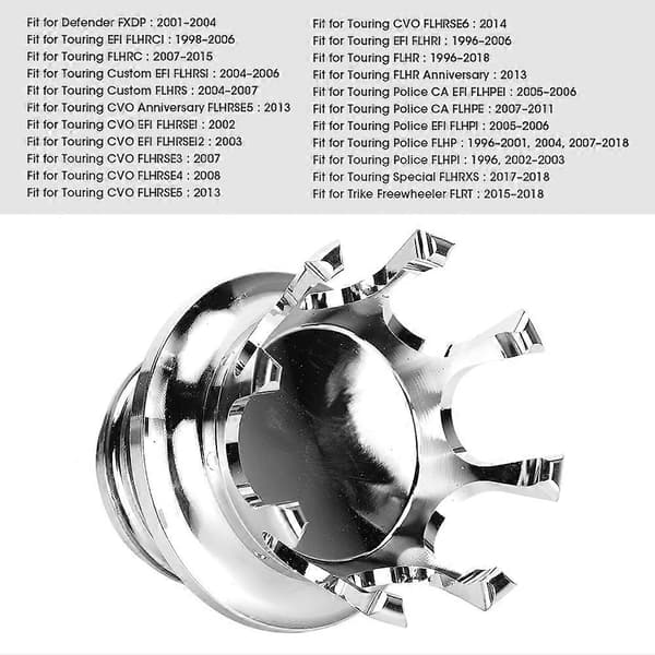 Bränsletanklock Skydd Gaslock Krona Typ Motorcykel Tillbehör Passar för Defender FXDPSilver