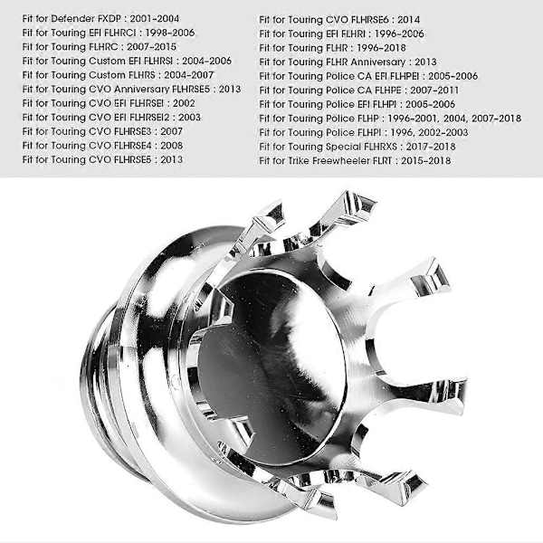 Polttoainesäiliön kansi, kruunutyyppinen, moottoripyörän lisävaruste, sopii Defender FXDPSilverille