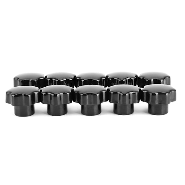 For 10Pcs Nuts Knob Grip Handle 7-Star 8mm Female Thread Brass Core for Machine Tool(M8x32(no throughhole) )