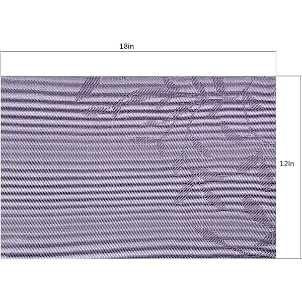 Plassmattersett med 6, Vaskbare Varmebestandige Sklisikre Vevde Plassmatter PVC Vinyl For Kjøkken Spisebord 30x44cm (Sølv Gull)