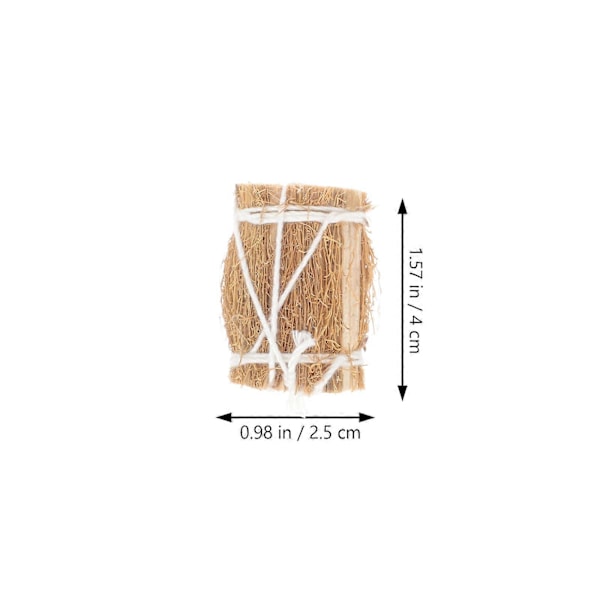 10 st Mini Dockhus Höbal Ornament Mini Hö Dekoration Höbal Miniatyrmodell