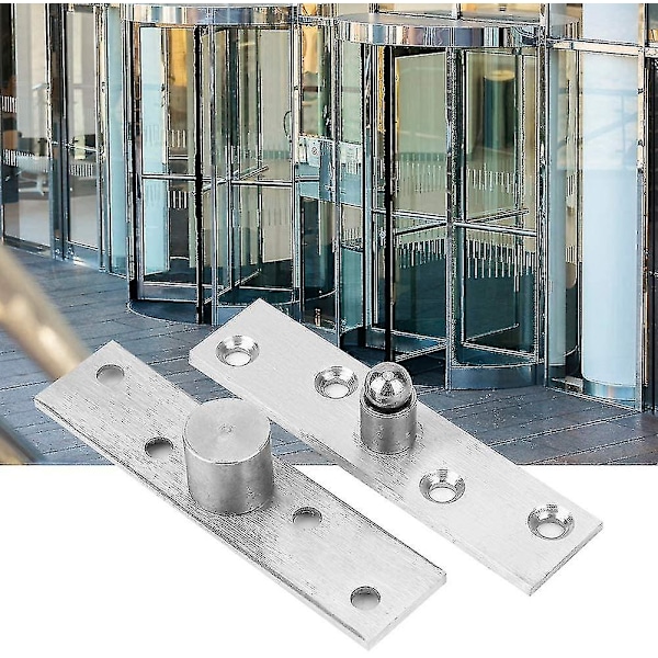 Jinyi 2-pack 360° Dörrgångjärn i Rostfritt Stål, Fixerad Dörrgångjärn, 360° Dörrcentrum Pivot, 74*18mm