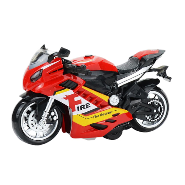 Barnmotorcykel Leksak Belysning Ljudeffekter Tröghet 3D Effekt Underhållning Pedagogisk Barn Dra Tillbaka Motorcykelmodeller