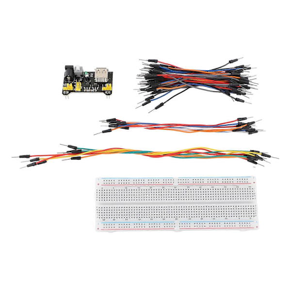 830 Solmukohdan leipälevy 3.3V 5V Virtalähdemoduuli hyppyjohtosarjalla DIY-piiriprojekteille