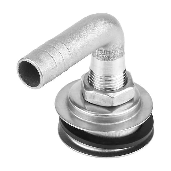 90 Flushmontert Drivstofftankventil i Rustfritt Stål for Båt, 5/8\" Slange