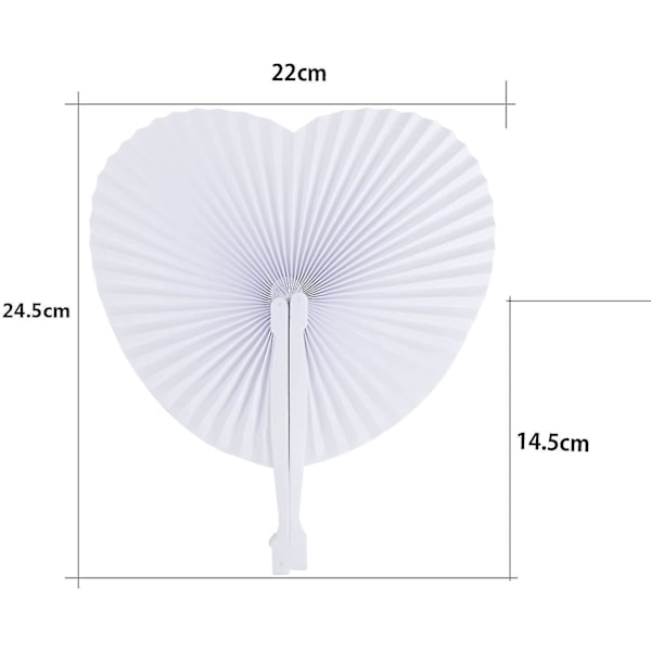 24 stk Bryllupsfans SD-fans Foldbare Lommefans Til Bryllupsgavepose