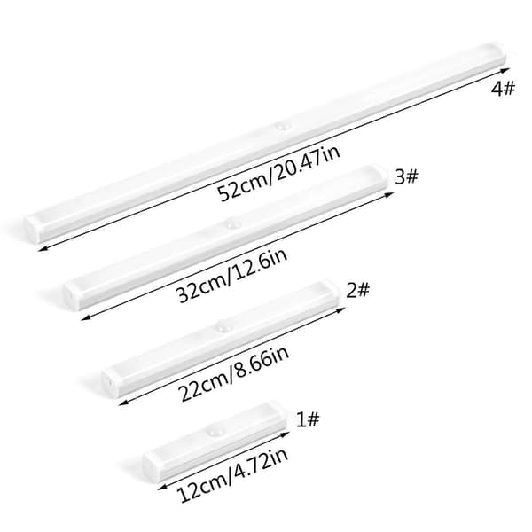 Bevegelsessensor Skap nattlys LED USB Oppladbar Magnetisk LED-lys
