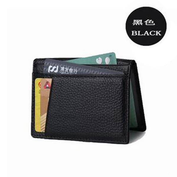Ekte skinn kortholder Black
