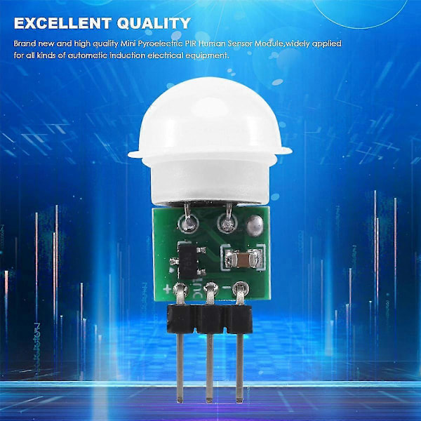AM312 PIR-sensor, 5-pack PIR-rörelsedetektor Utomhus Mini Pyroelektrisk Infraröd PIR Människa IR-sensormodul Kropp