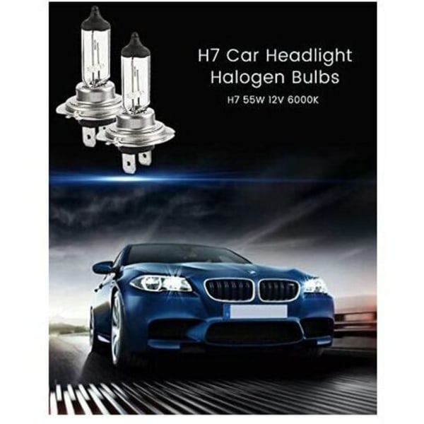 Halogenpærer - 10 stk. 12V H7 55W LED Halogenpærer, Langtidsholdbare Varmhvide Pærer til Bil Fjern-/Nærlys