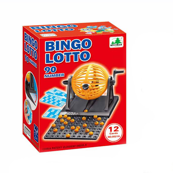 Lodtrækningsmaskine håndsving bingo spilmaskine 90 yards bord lodtrækningsvindende bordspil legetøj