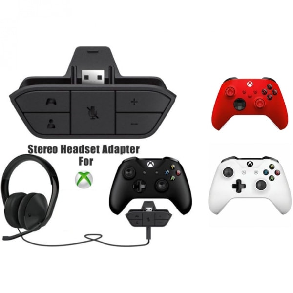 Stereo Headset Adapter til Xbox One/Series X|S Controllere - Mikrofon Headset Adapter - Audio Kit til Xbox One/Series S|X