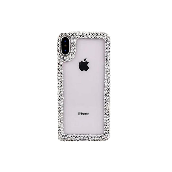 For iPhone 13 pro max phone case Luxury Shiny Crystal  3D  Case Rhinestone Diamond Bumper Clear Protective Case Coverwhite brick