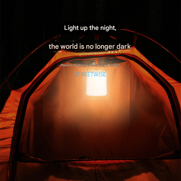Utendørs belysning campinglampe nødblys camping stemningslampe, 2400 mAh