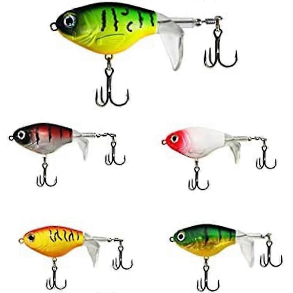 For Fishing Lures Set Topwater Baits with Floating Tractor Rotating Tail Propeller Box Artificial Hard