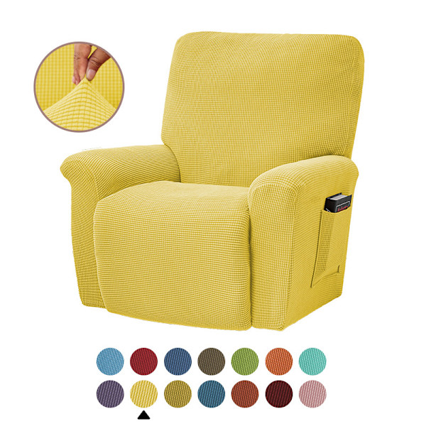 All-inclusive elastisk recliner soffaöverdrag enfärgad polarfleece soffa kudde överdrag för alla årstider Recliner överdrag