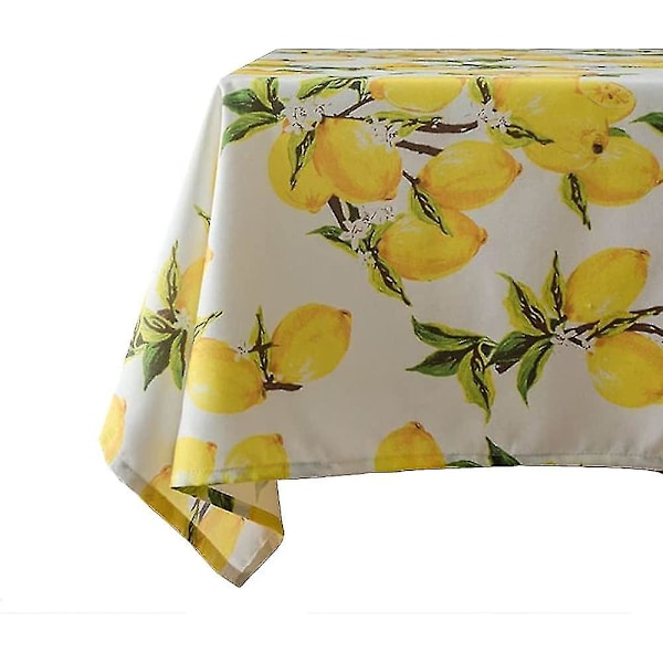 Spildsikker Citron Dug Polyester Forår & Sommer Dug Til Indendørs/udendørs Brug, 52 X 52 Tommer Kvadrat