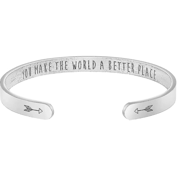 Armbånd for kvinner Inspirerende smykker Mantra Mansjett B Vennskap