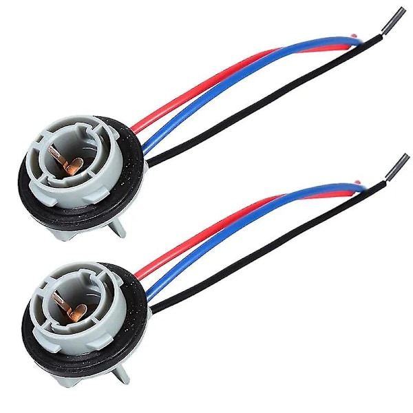 2 st. Bilbromsljus 1157 Glödlampa Sockel Bay15d Lampfäste P21/5w Adapter Bas Koppling Tillbehör