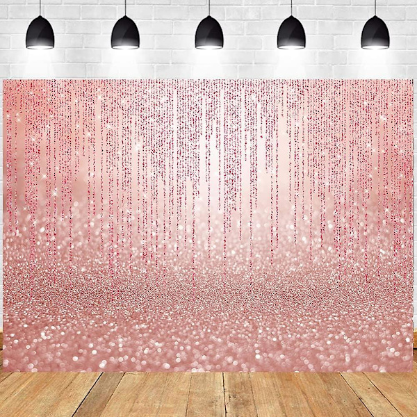 7x5ft Pink Bokeh Baggrund (ikke glitter) Pink Sød Seksten 16. 18. 21. 30. Pige Kvinder Fødselsdagsfest Baggrund Bryllup Fotografering Babyshower K