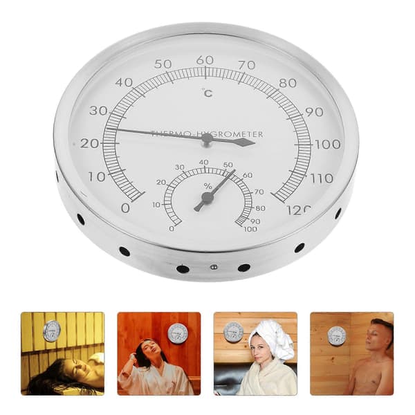Praktisk bastu-termometer 2-i-1 bastu-hygrotermometer ångbastu bastu-termometer hygrometer