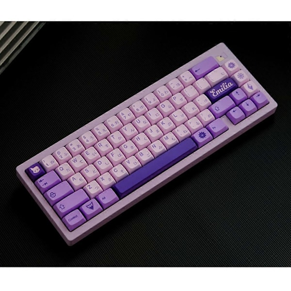 1 Set XDA Lila Tangentbordsknappar PBT Färgsublimerade Lila Speltema För Cherry MX-Switch Mekaniskt Tangentbord Minimalistisk Tangentbordsknapp