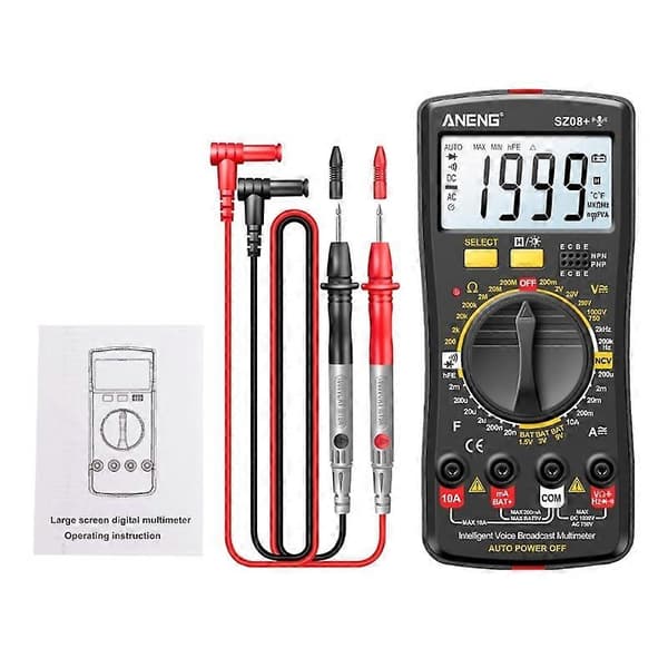 Multimeter LCD-Lomme Digital Multi-Tester Voltmeter Amperemeter Ohmmeter AC-DC