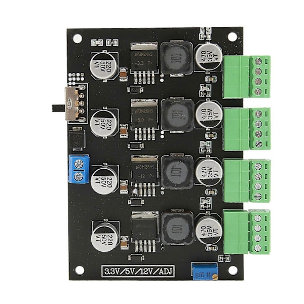 LM 2596 Multi-kanal Skiftende Strømforsyningsmodul 3.3V 5V 12V ADJ Justerbar Spændingsudgang Strømforsyningsmodul