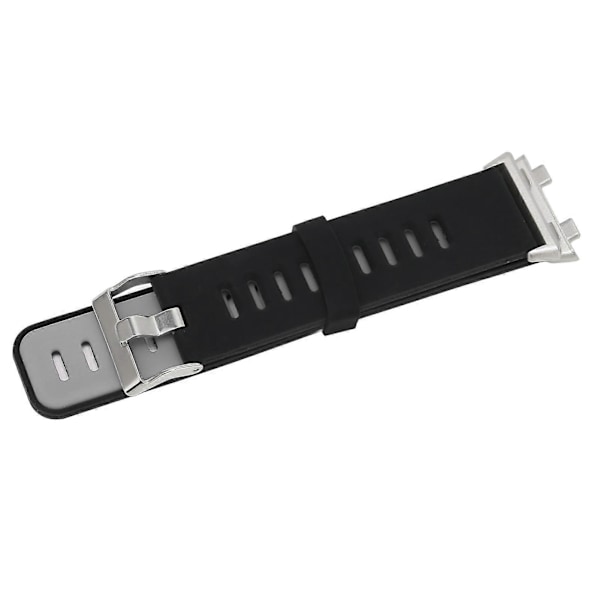 Sport Urremærke Blød Silikon Armbånd Åndbart Urrem til Oppo Watch 2 46mm (Sort Grå)