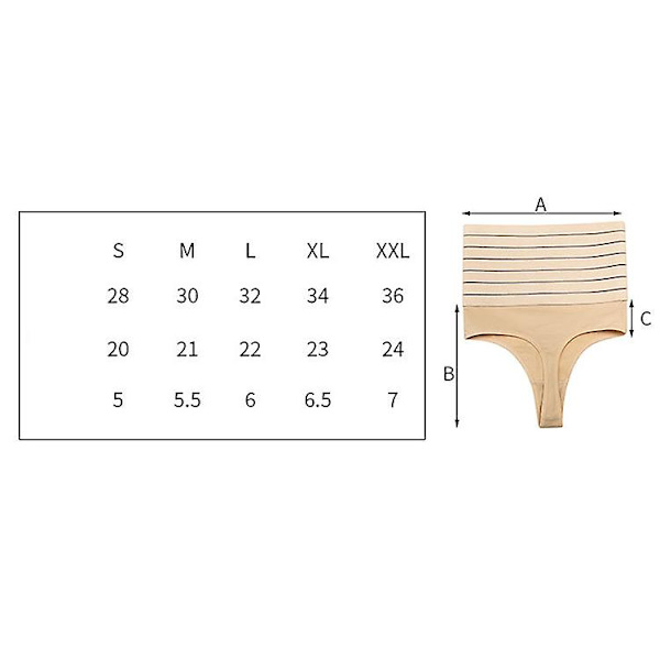 Högmidjeformande Trosor med Magkontroll Shapewear Slankare Underkläder
