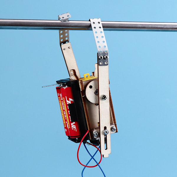 Trä-DIY Elektrisk Repklättrande Robot Sats Övning Praktisk Förmåga Leksak för Barn