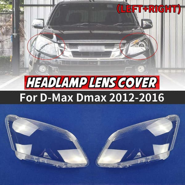 Høyre side for D-Max Dmax 2012-2016 Bil Frontlykt Linse Deksel hodelykt lampe Transparent Lampshade