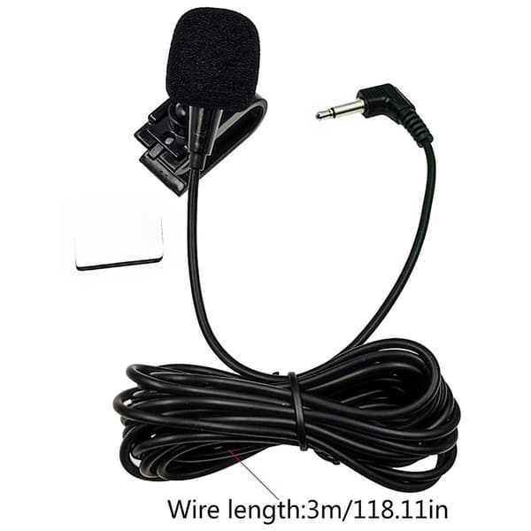 3m Professionell Bilstereo Mikrofon 2,5mm/3,5mm Clip Jack Plug Mic Stereo