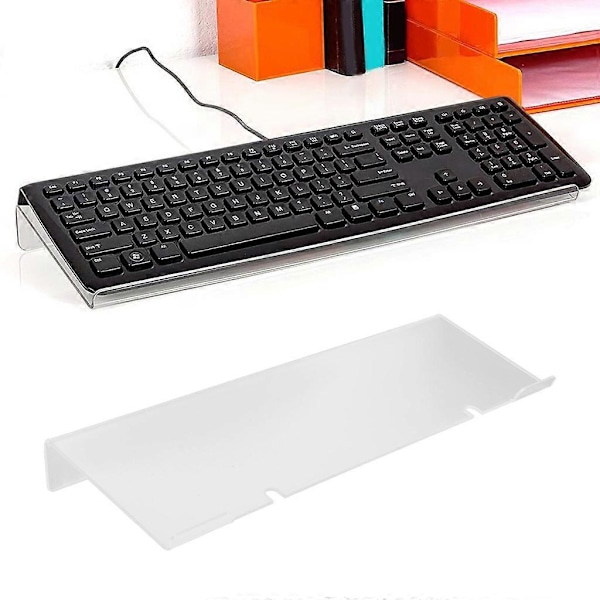 Akryl Transparent - Helt Skrått Tastatur Stativ Bærbar Tastaturholder Stativ Høyde for Kontor Hjem