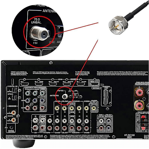 FM Antenne Magnetisk Base FM Radio Antenne Til Pioneer Onkyo Yamaha Marantz Sherwood Indendørs Digital HD Radio