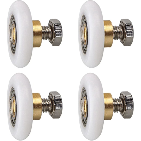 4 duschdörrshjul 23mm, duschbytehjul