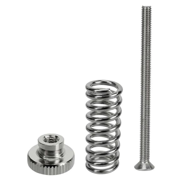 5-pack M3 Skruv Nivelleringsfjäderknappssats Handskruv Fästmutter Kit Rostfritt för 3D DIY-skrivartillbehör
