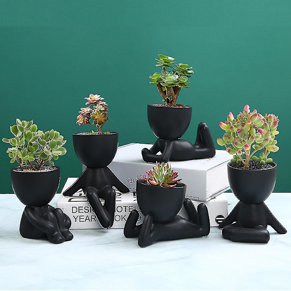 Mini-Blomsterpotte Væsende S Keramik Bordplanter Container Til Sukkulenter