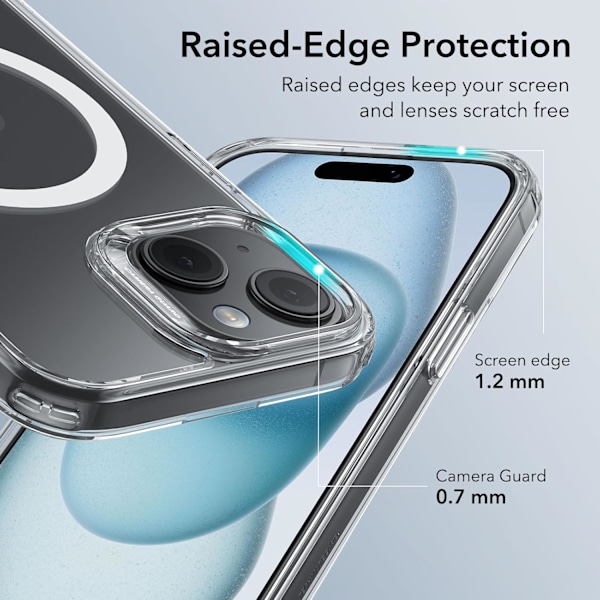 Deksel for iP15 Plus, anti-gulning, ripebestandig bakside, magnetisk deksel for iP 15 Plus, klassisk serie, klar iphone 15Plus