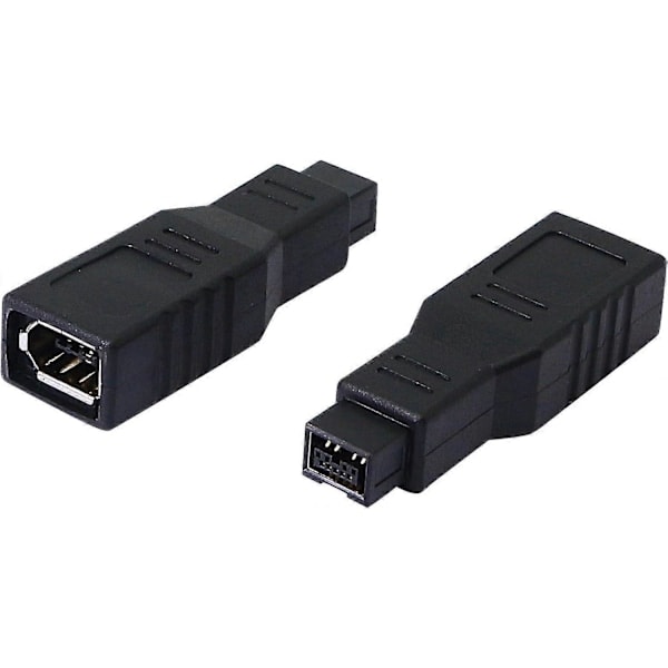 1394-tyylinen FireWire 400 - 800 6-nastainen naaras - 9-nastainen uros FW 800 urosadapteri (2 kpl)