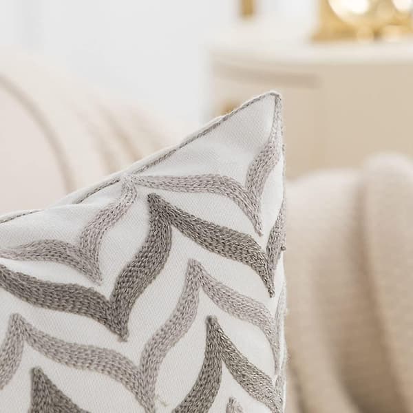 Broderad Bomullsdekoration Kuddfodral Boho Geometrisk Mönster Kuddfodral För Soffa Säng (geometrisk I, 18\"x18\")
