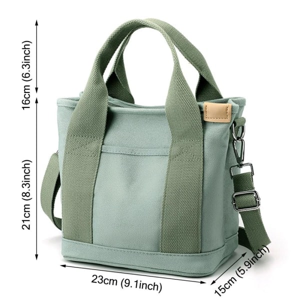 Rosa Canvas Tote med Flere Lommer - På Lager Rosa Pink