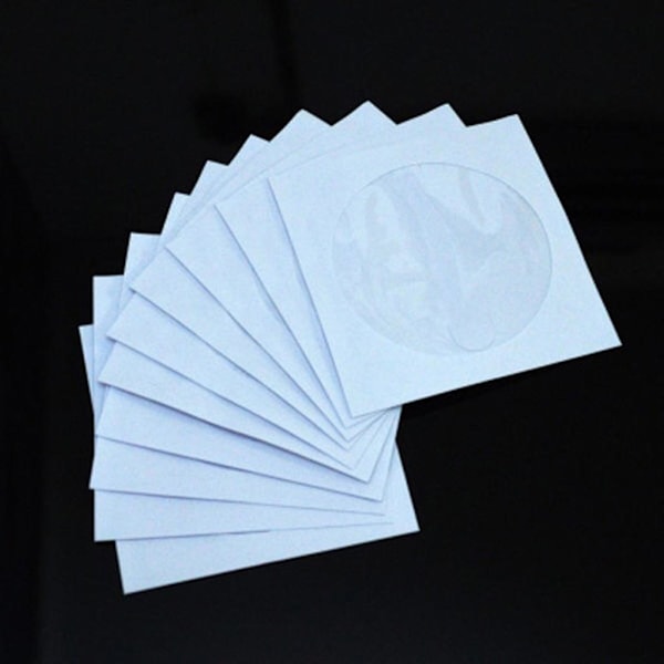 100 st 8/12 cm Blu-ray-skiva Pappfodral med Transparent Flik