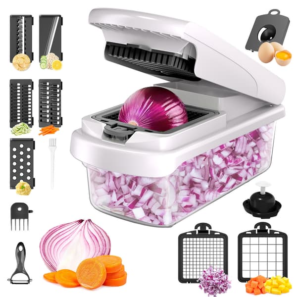 Original Profesjonell Grønnsakskutter — Grønnsakskutter og Spiralizer, Mathakker med Beholder White