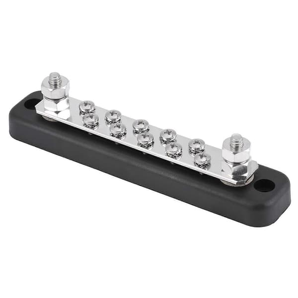 Bussbar med 10 posisjoner, elektrisk terminalforbindelsesblokk med 2 stud, AC 130A DC 150A