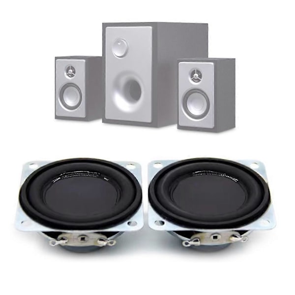 Audio 2 st 45MM 4 Ohm 5W Full Range Högtalare Gummikant NdFeB Magnetisk Mini Bärbar Högtalare Ljud Hemmabio