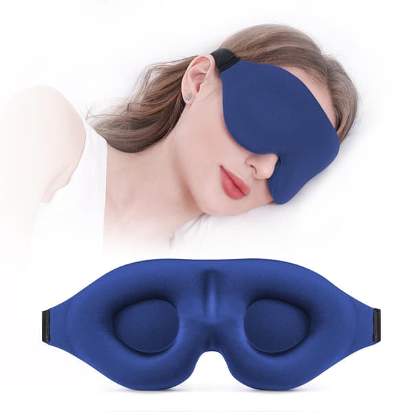 360° full blackout 3D øyemaske, pustende og trykkfri for søvn, egnet for både menn og kvinner, og ideell for studenter.