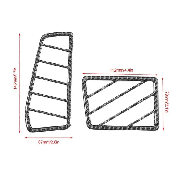 2 stk. Karbonfiber Side Luftutløpsbeslag Interiør Passer for Dodge Challenger 2008-2014 LHD