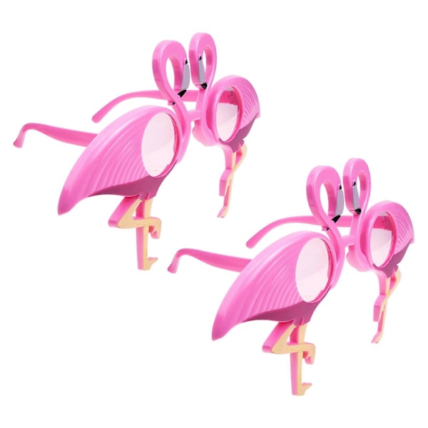 2 Par Barnpresent Hawaiianska Flamingo Solglasögon Flamingo Ögon Glasögon Flamingo Ögonkläder Roliga Festglasögon